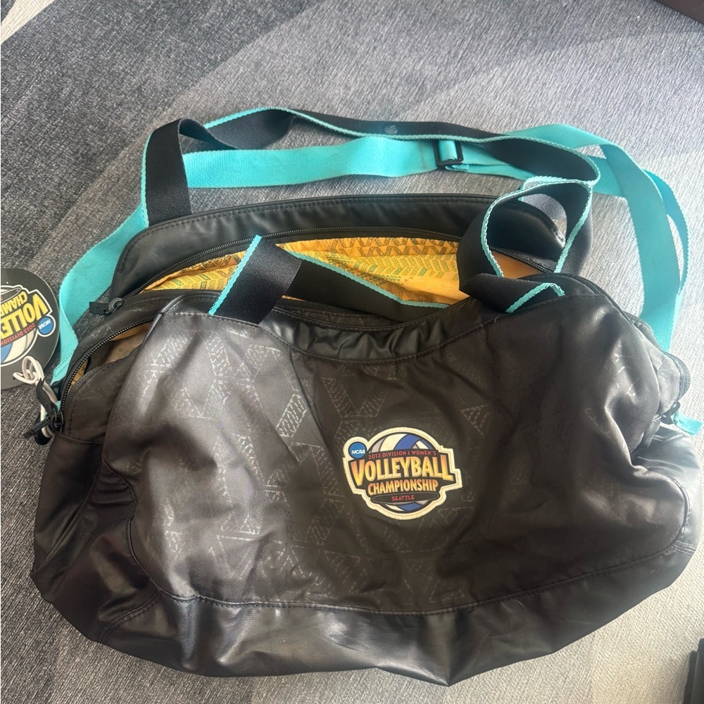 NCAA Volleyball Championship Black and Yellow Duffel Bag
